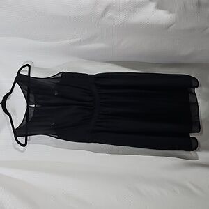 Tevolio Black/Sleeveless/Fit & Flare/Sheer/Chiffon/Party/Bridesmaid Dress Sz 14